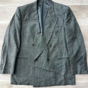 Vintage Giorgio Armani Mani Virgin Wool Double Breasted Blazer Jacket Mens 42R